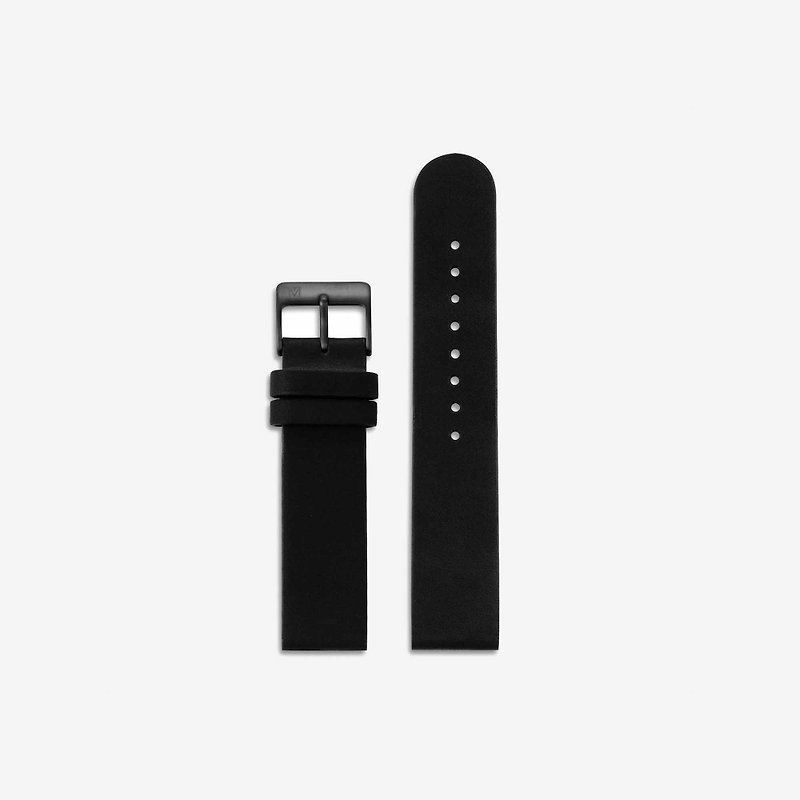 16mm Black Color Italian Leather Strap | Interchangeable Feature | Maven Watches - สายนาฬิกา - หนังแท้ ขาว