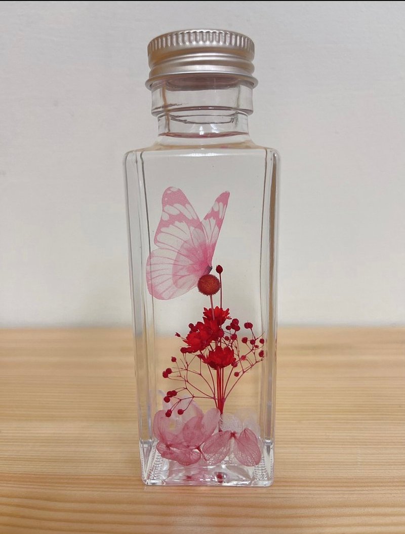 療癒系新選擇~日本蝴蝶浮游花 - 乾燥花/永生花 - 玻璃 