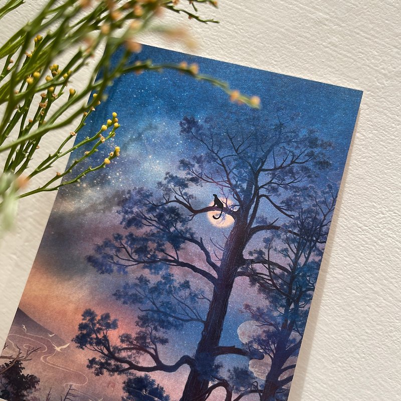 【Starry Night】 Postcards - Taiwan Shan/Leopard/Galaxy/Starfield - Cards & Postcards - Paper Purple