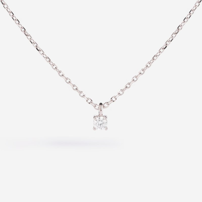 Delicate solitaire sterling silver necklace | Top quality Stone collection. Classic best seller - Necklaces - Sterling Silver Silver
