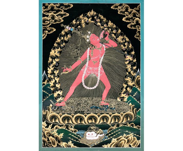 チベット仏教芸術 ヴァジュラヨーギニーのタンカ絵 - ショップ