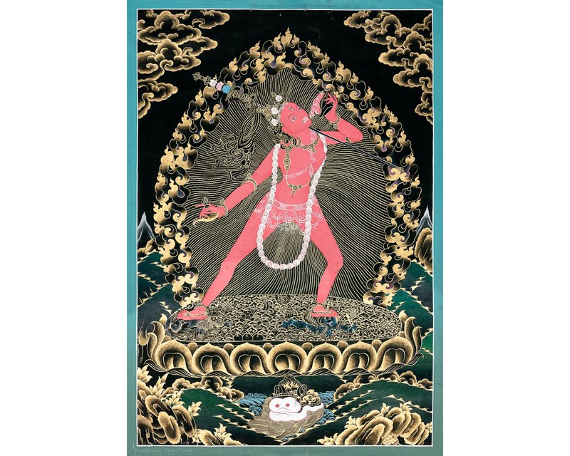 藏傳佛教藝術 雜密金剛唐卡畫 - 壁貼/牆壁裝飾 - 其他材質 多色