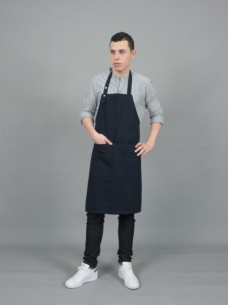 【Off-season sale】CLASSIC-ONE APRON (Navy Blue) 工作服 圍裙 - 圍裙 - 棉．麻 藍色