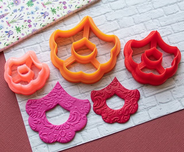 Polymer Clay Cutter set of 6, Donut Clay Cutter
