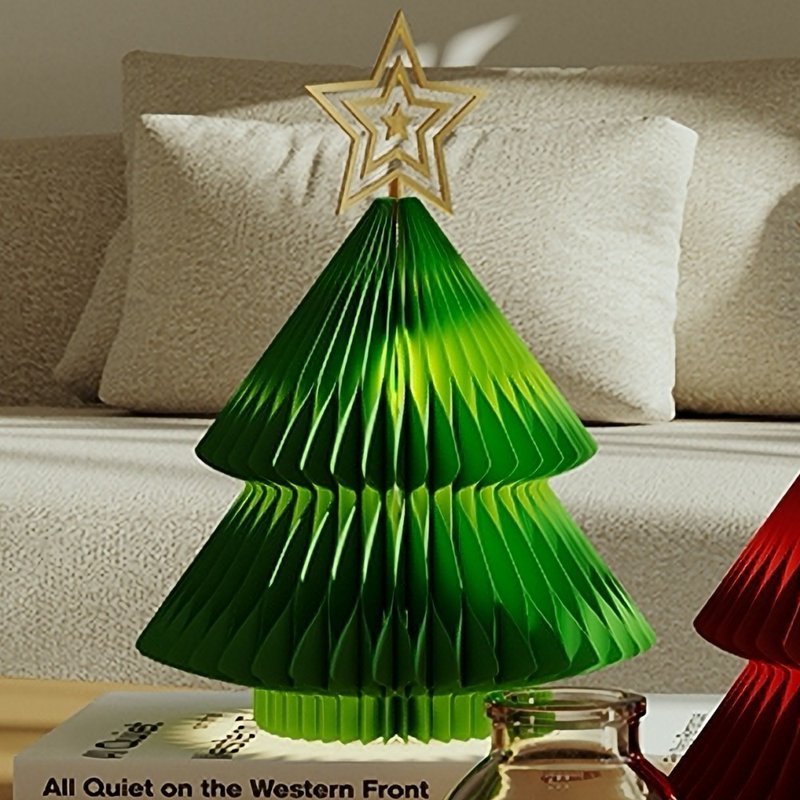 Christmas tree night light green - ของวางตกแต่ง - กระดาษ สีเขียว