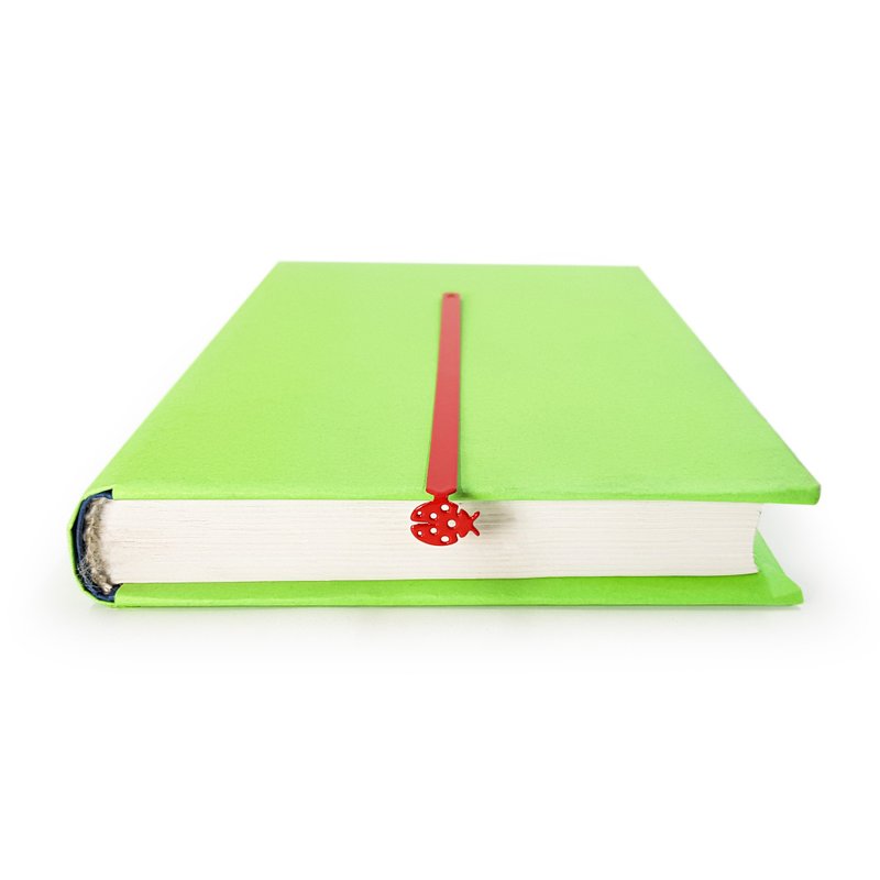Bookmark Ladybug, Red Ladybird, Nature series - 書籤 - 其他金屬 紅色