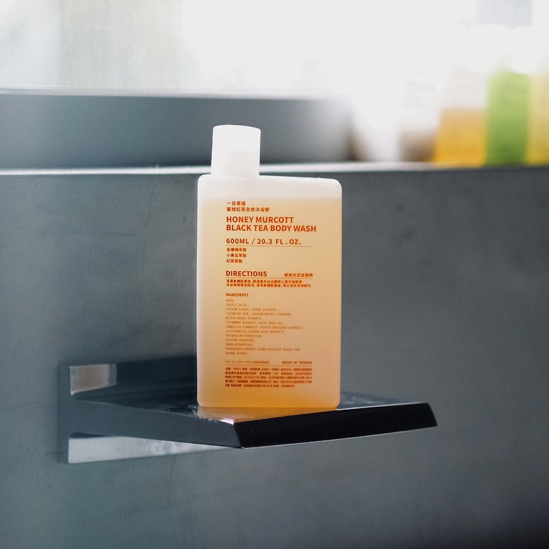 Mandarin black tea shower gel 600ml - Body Wash - Plastic Transparent