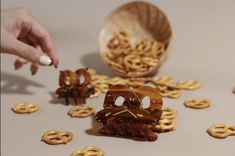 Pre-Sale Pretzel Salted Butterfly Clip - Hair Accessories - Plastic 