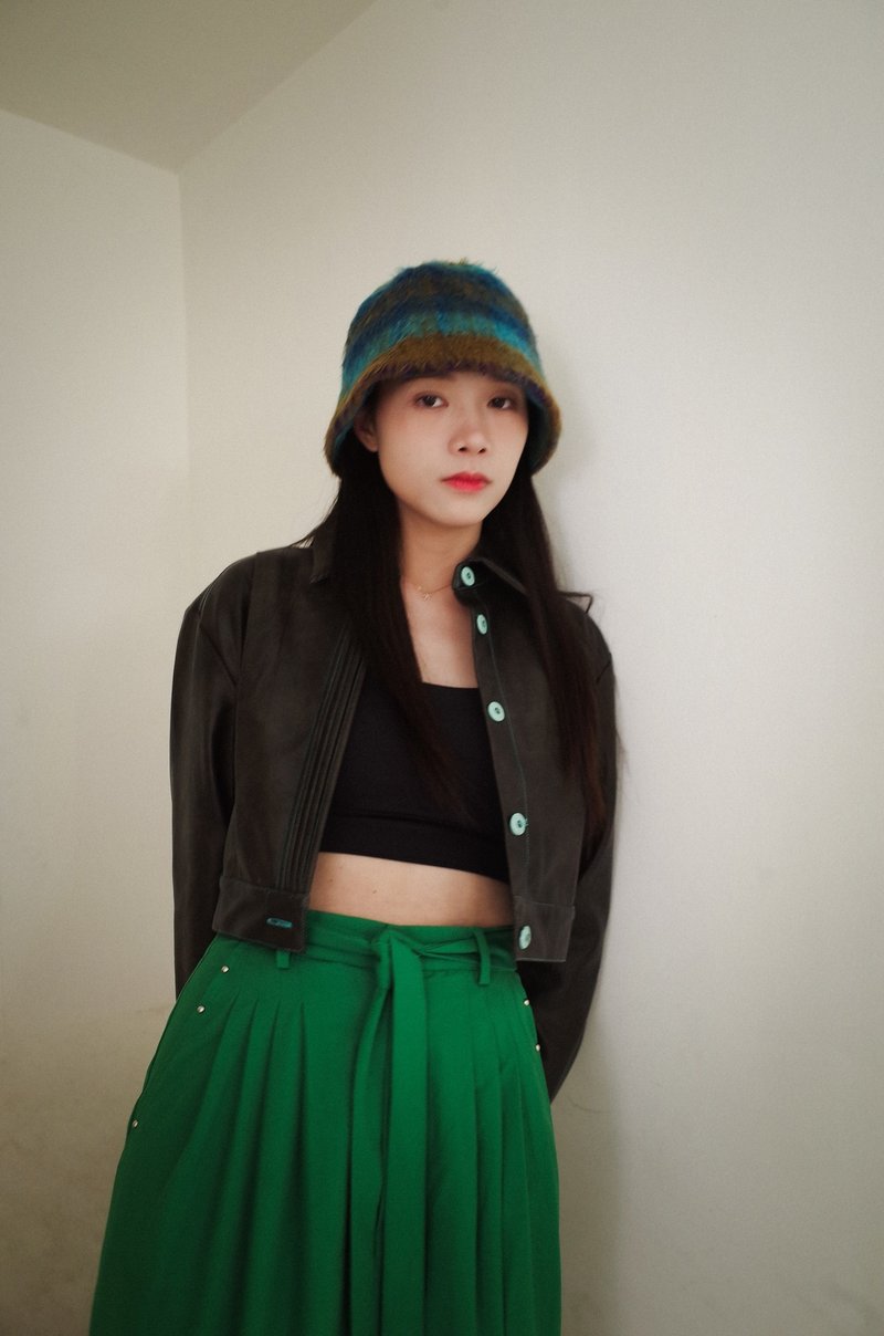藍色花紋漁夫帽 BLUE BUCKET HAT - 帽子 - 其他材質 藍色