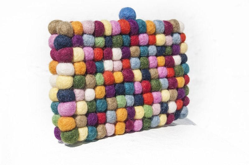 Wool felt small bag / wool felt storage bag / purse / leisure card set / wool felt wallet - candy color - Coin Purses - Wool Multicolor