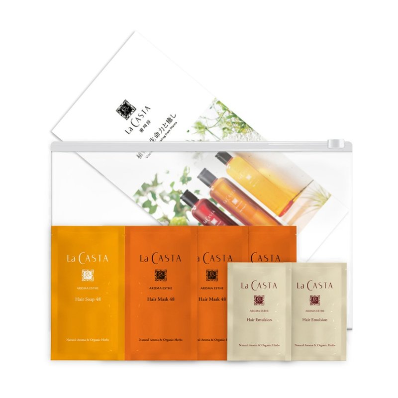 [Easy and convenient for early adopters] Salon-grade essential oil care experience set/48 pieces of plump and elastic three-day product made in Japan - Shampoos - Other Materials Orange