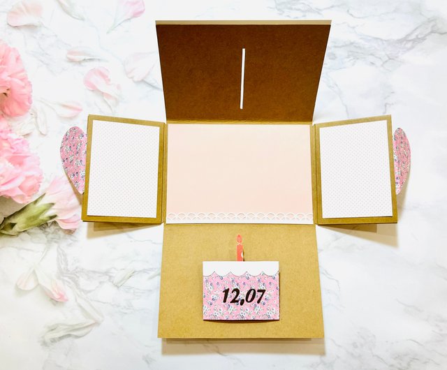 DIY手作り】写真付きバースデーカードの思い出/教え方付きDIY素材