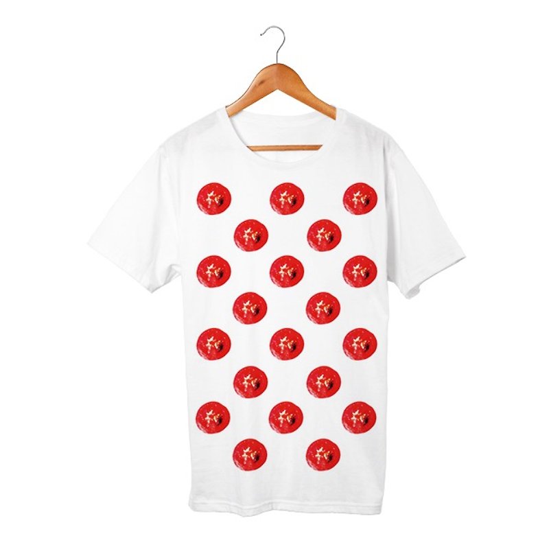 トマト T-shirt - 帽T/大學T - 棉．麻 白色
