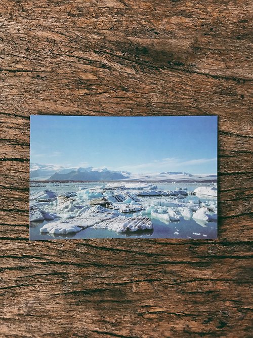 青青的島 My Greengreen island 世界的風景。冰島的藍寶石冰河湖 攝影明信片 青青的島