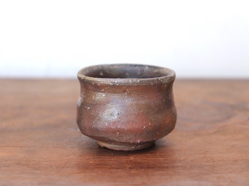 Bizen ware sake cup gi-037 - แก้วไวน์ - ดินเผา สีนำ้ตาล