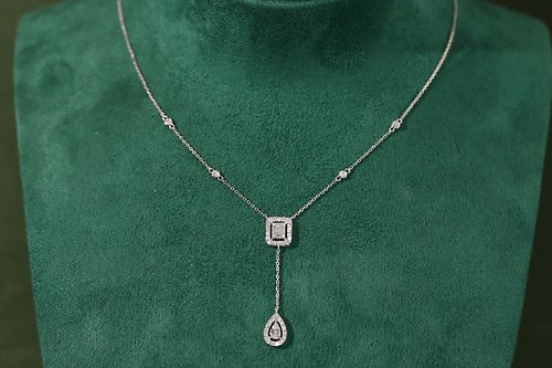 TuTuHKJewelry/Ceil 18K白金鑽石項鍊,個性鑽石項鍊