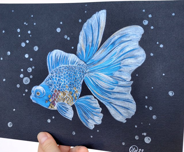 金魚 絵画 水彩画 オリジナル Www Synergies Vector Com