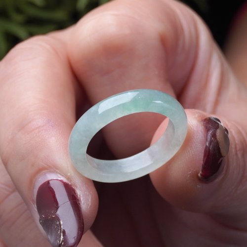 瓔珞珠寶盒 E.L.Jewelry Box 冰飄綠翡翠戒指戒圈 | 國際14圍 | 天然緬甸玉A貨翡翠 | 送禮