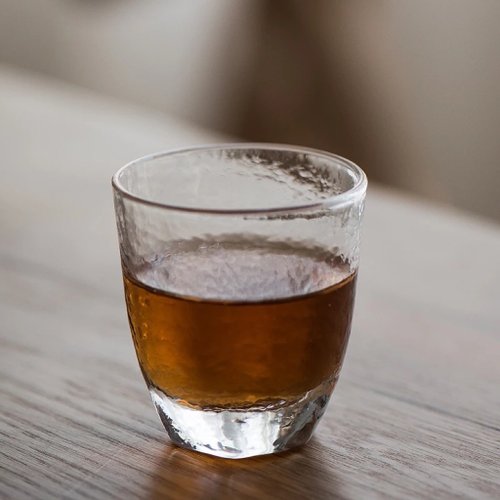 聞說 聞說|日式錘紋玻璃品茗杯 小號簡約豎杯耐熱玻璃茶杯 透明水杯