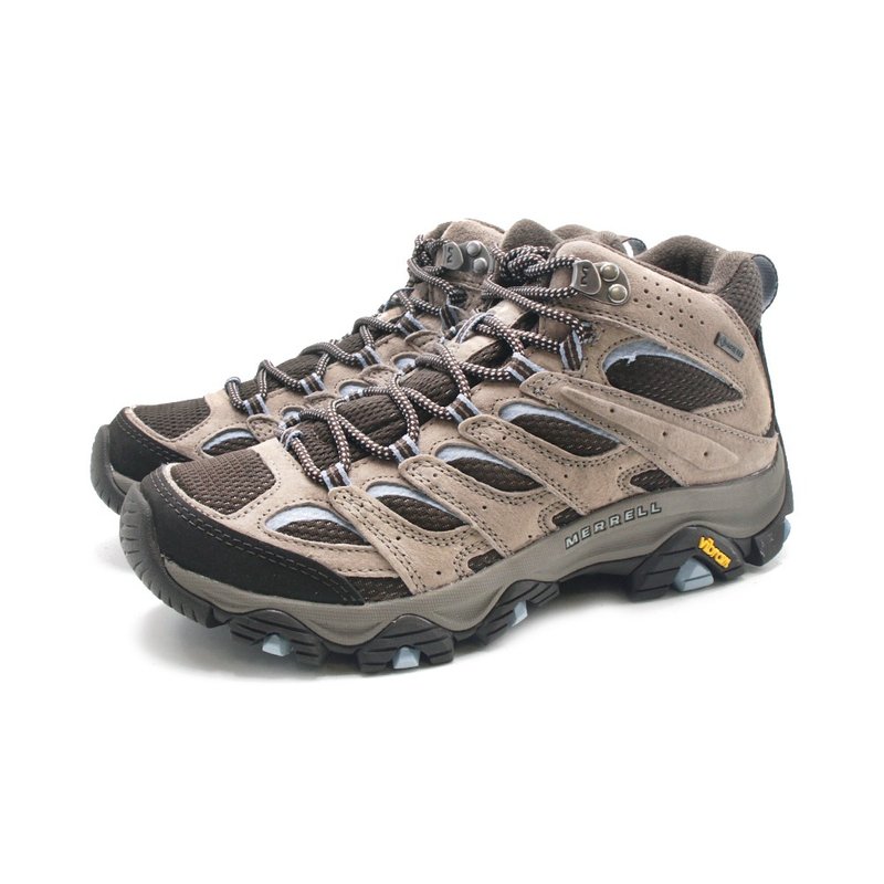 MERRELL MOAB 3 MID GORE-TEX防水登山中筒鞋 女鞋-褐藍 - 女運動鞋/球鞋 - 防水材質 