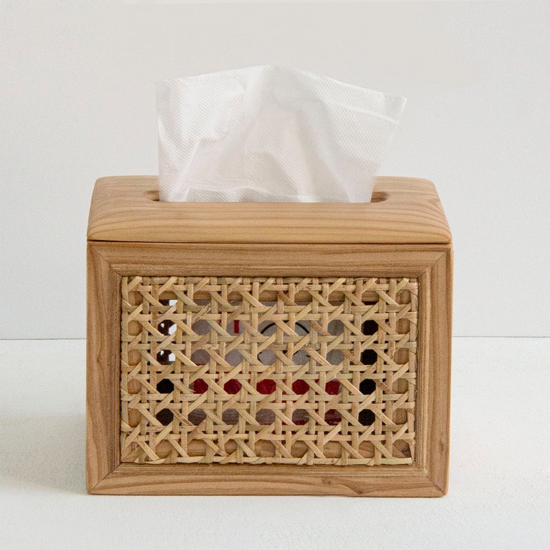 Tomood/ solid wood double-sided Tissue Box between soil and wood_Cryptomeria_M - กล่องทิชชู่ - ไม้ สีกากี