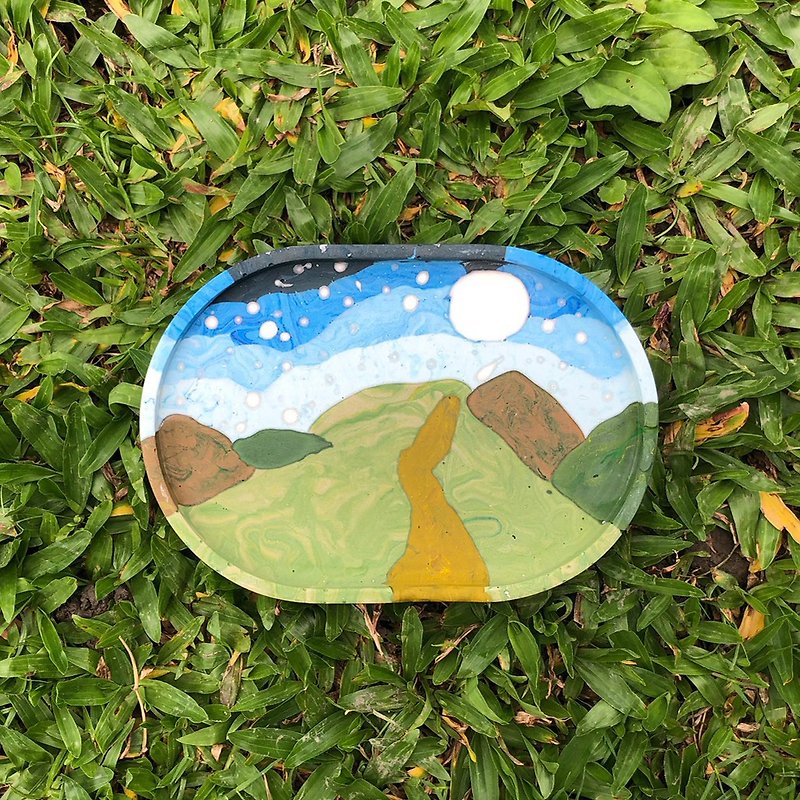 **Mountain & Sea Series - Sky** Tray | Jewelry Dish | Customized Gift - Items for Display - Eco-Friendly Materials Multicolor