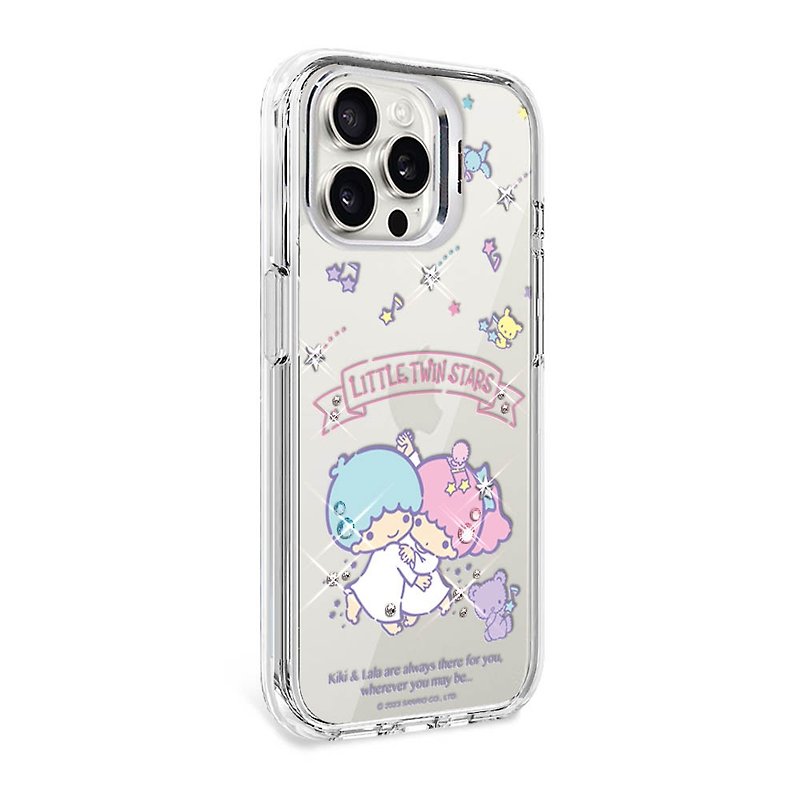 iPhone15 14 13 12 series military standard anti-fall crystal phone case with invisible stand-Dance Gemini - Phone Cases - Other Materials Multicolor