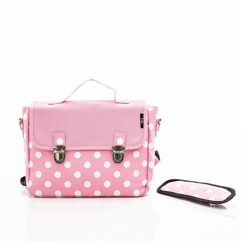 TiDi Glitter White Dot French Style Children's School Bag - Backpacks - Waterproof Material Pink