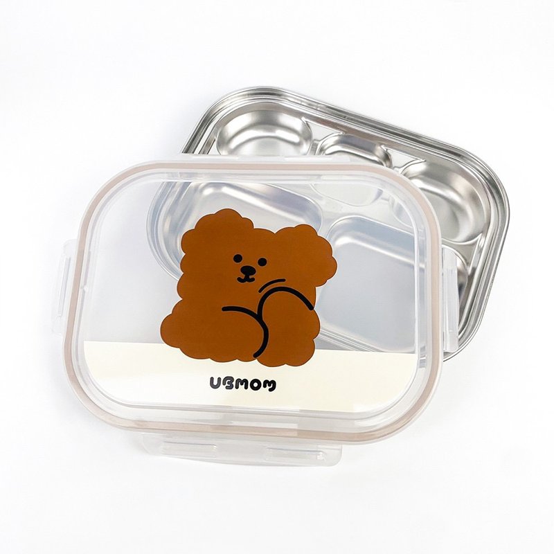 【Korea UBMOM】 Coco Dog Stainless Steel Lunch Box - Children's Tablewear - Stainless Steel 