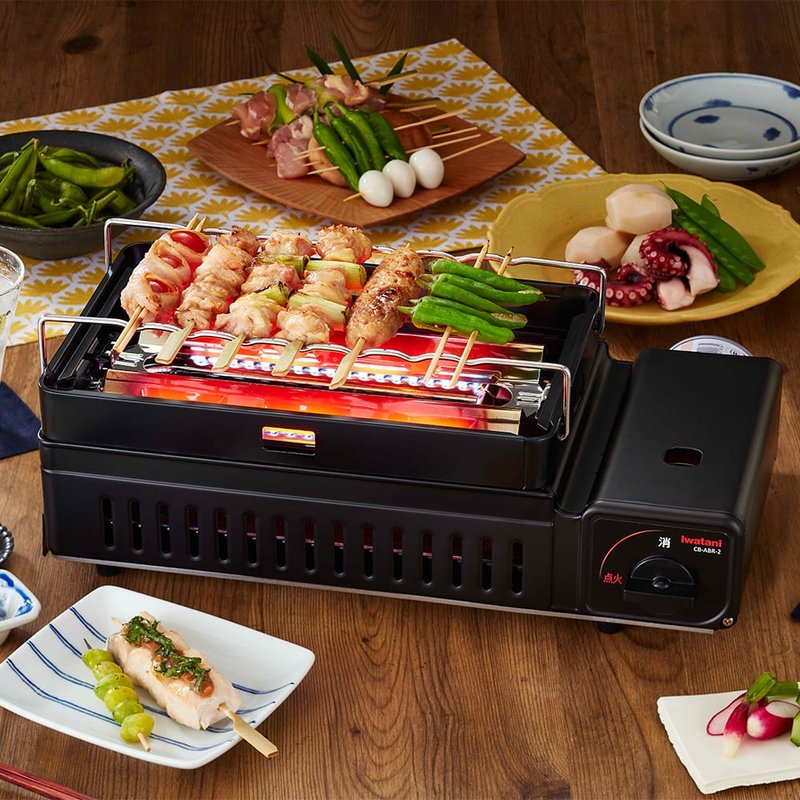 【Iwatani岩谷】新網烤串燒磁式瓦斯烤爐2.3kW-黑色 - 露營用品 - 其他材質 