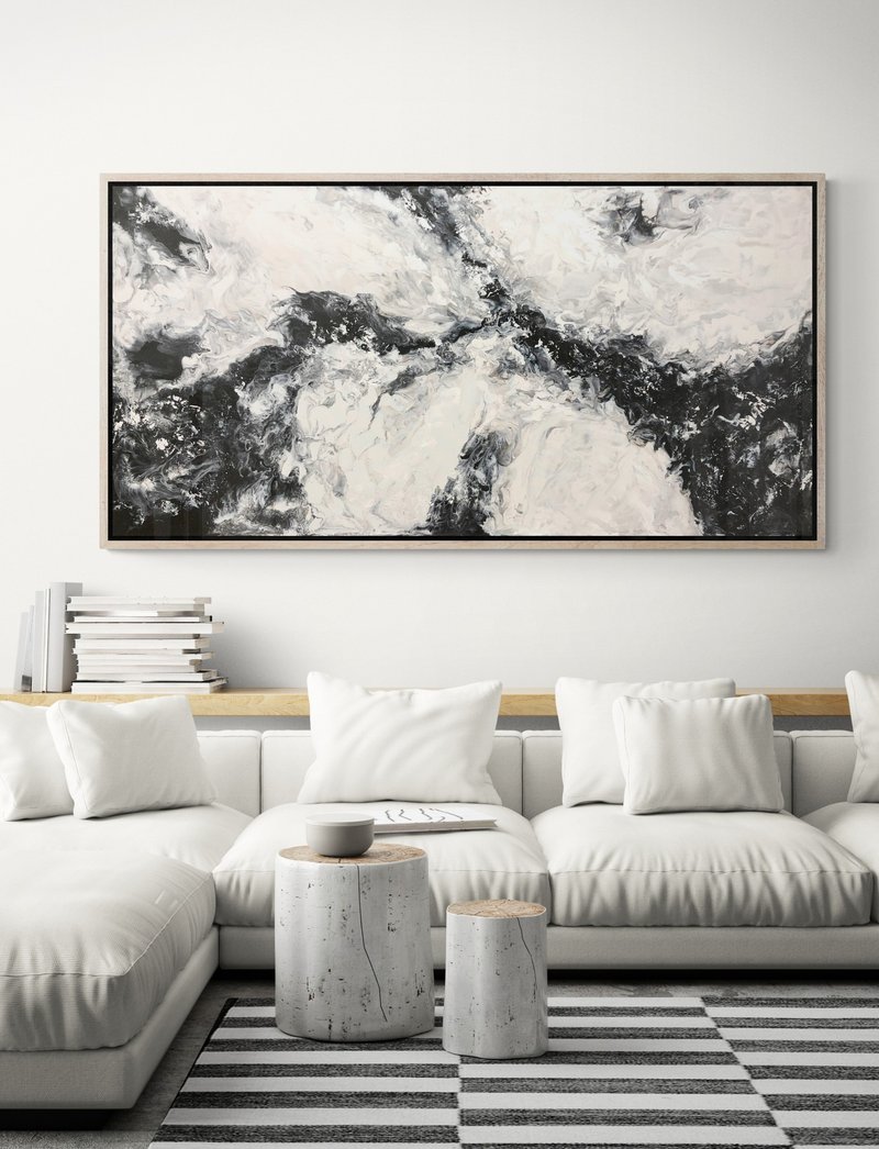 Original  Canvas art, Painting Large Wall Art, Textured Art - 壁貼/牆壁裝飾 - 棉．麻 透明