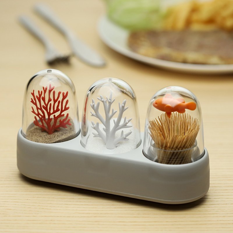[New Product] QUALY Ocean Paradise-Toothpick Seasoning Jar Set