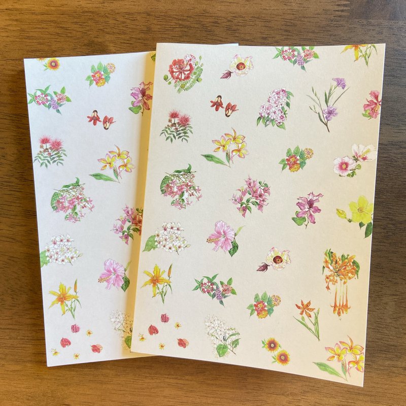 A5 Notebook  Taiwan flowers in the neighborhood - สมุดบันทึก/สมุดปฏิทิน - กระดาษ 