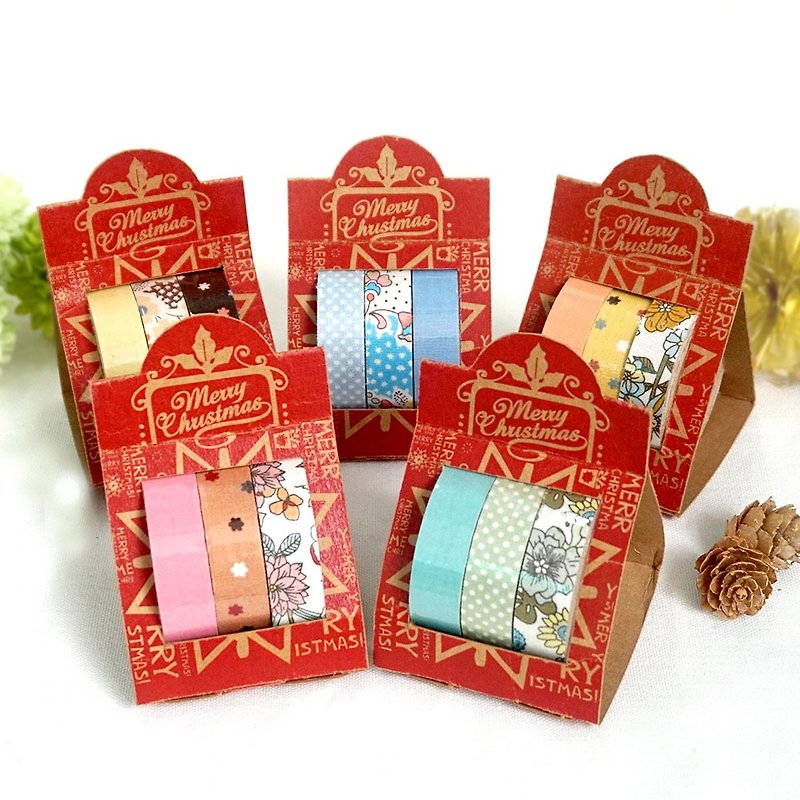 Christmas Clear] cloth tape Christmas gift group - Washi Tape - Cotton & Hemp Multicolor