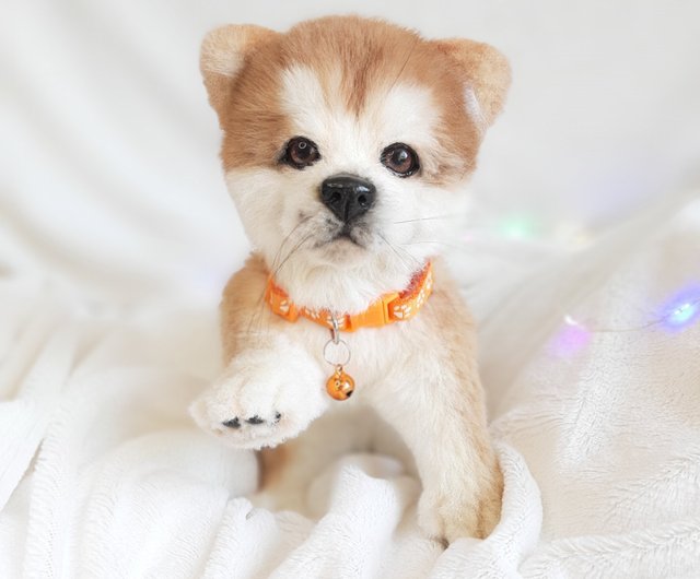 子犬のぬいぐるみ、本物そっくりの犬、オーダーメイド、コレクション トイ。クリスマス ギフト ラッピング。 - ショップ ElenaToys  人形・フィギュア - Pinkoi