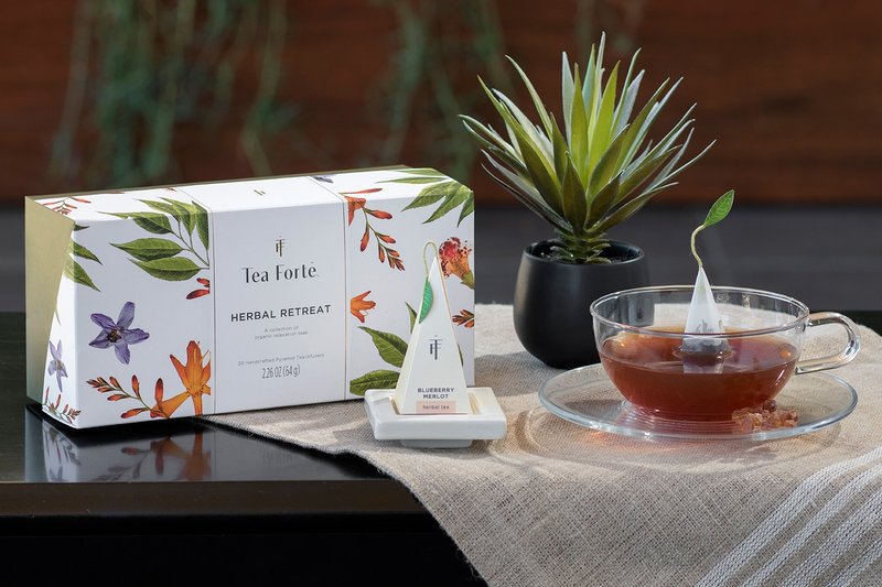 Tea Forte 10入金字塔型絲質茶包禮盒 - 悠享草本 - 茶葉/茶包/水果茶 - 新鮮食材 