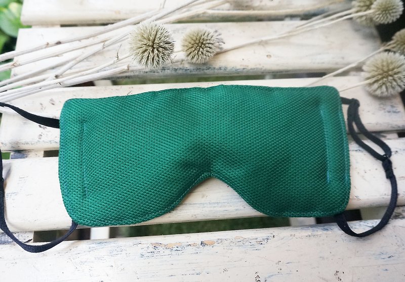 蠶絲內裡舒眠慕斯眼罩 - 寢具/床單/被套 - 棉．麻 綠色