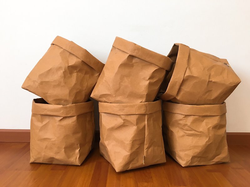 Storage Basket No10 : Kraft Paper bag - 居家收納/收納盒/收納用品 - 紙 咖啡色