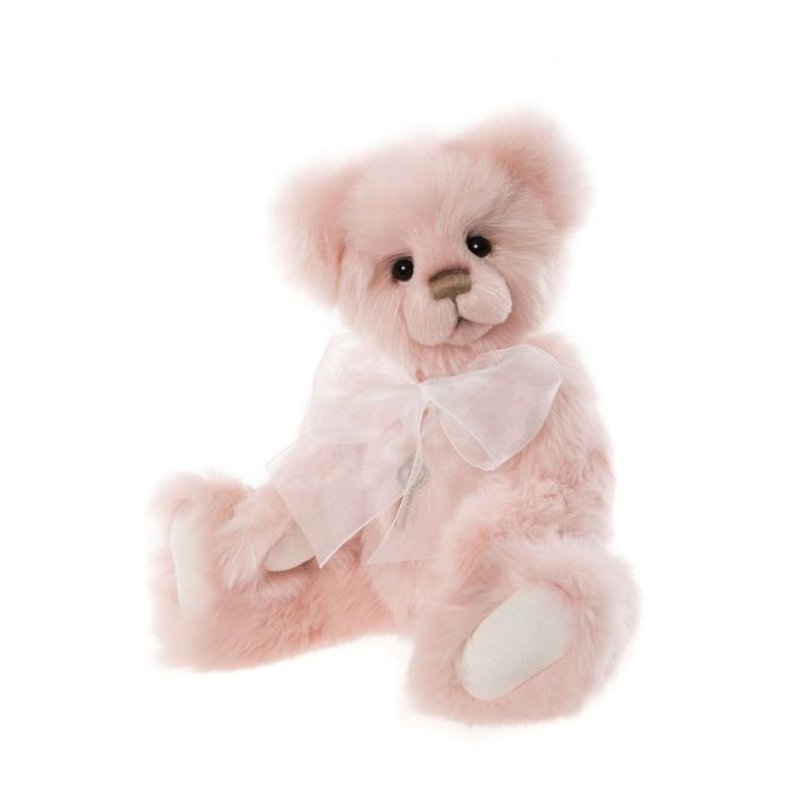 Lowena 手工製作精緻動物玩偶 Bear 泰迪熊 熊 - 玩偶/公仔 - 聚酯纖維 粉紅色