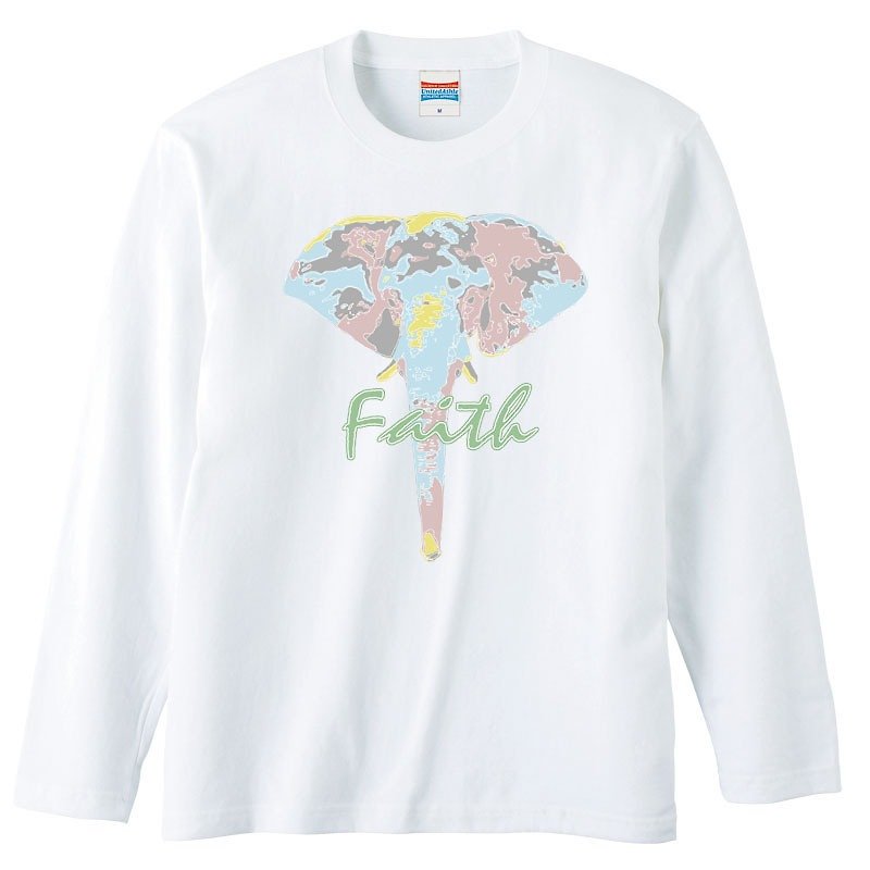 ロングスリーブTシャツ / faith - Tシャツ メンズ - コットン・麻 ホワイト