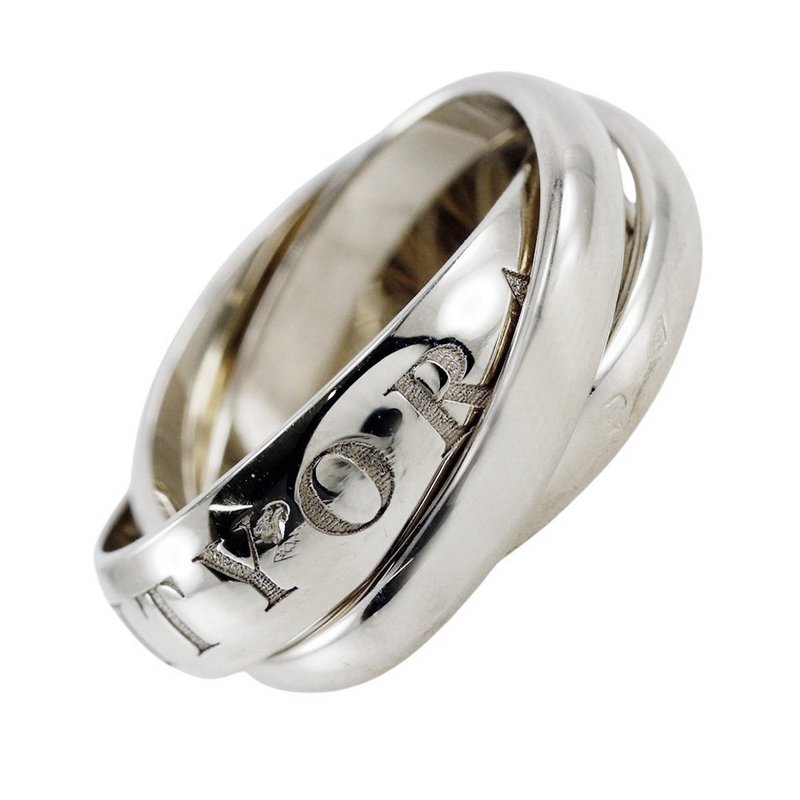 【日本直送】カルティエ CARTIER トリニティ 11号 リング・指輪 1998年クリスマス限定 K18WG 約10.8g レディース【中古】 - 戒指 - 貴金屬 銀色