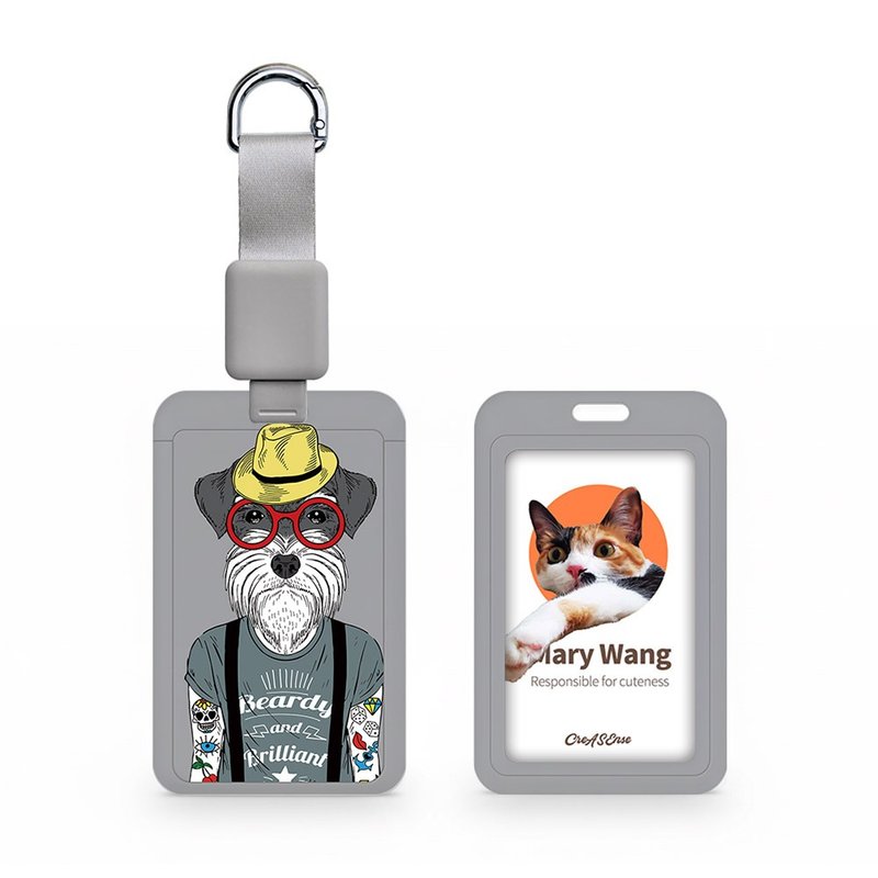 酷帥狗雪納瑞 動物擬人系列 滑蓋式證件套(附伸縮卡扣) CSAA14 - 證件套/卡套 - 塑膠 多色