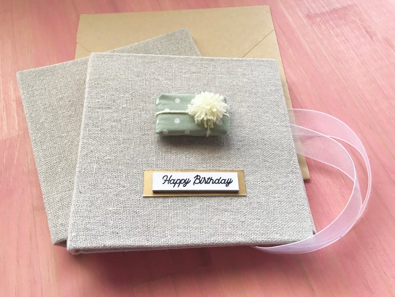 一個小禮物的祝福 | 手工卡片| 生日卡| Handmade Birthday card - 卡片/明信片 - 其他材質 多色