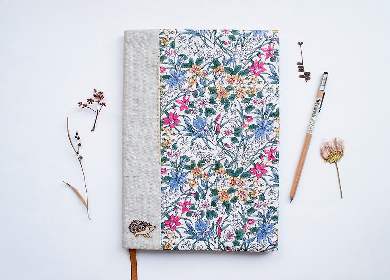 The English Garden Liberty Print - adjustable A5 bookcover - Notebooks & Journals - Cotton & Hemp Multicolor