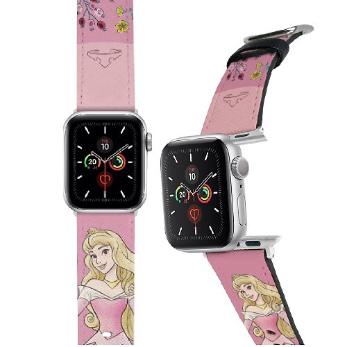 i-Smart 迪士尼 Disney-Apple Watch錶帶-皮革系列-經典睡公主 Aurora