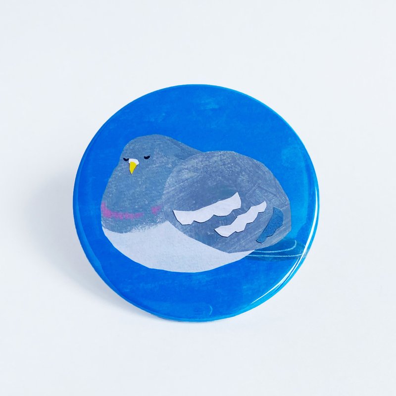 コンパクトミラー　ふくれた鳩 - 彩妝刷具/鏡子/梳子 - 其他金屬 藍色