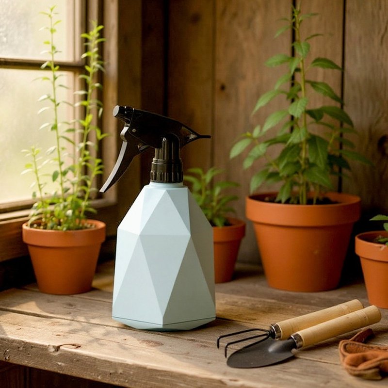 北歐家居園藝質感藍植栽噴霧瓶600ml (贈送園藝工具3件組) - 擺飾/家飾品 - 塑膠 綠色