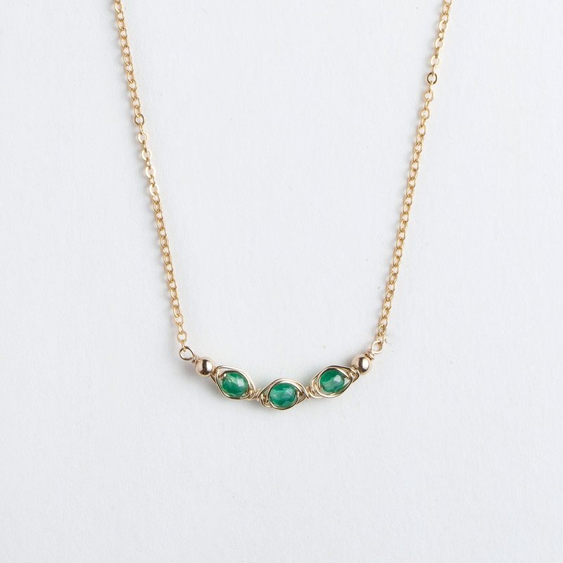 My code | Green Onyx Necklace - สร้อยคอทรง Collar - เครื่องเพชรพลอย สีเขียว