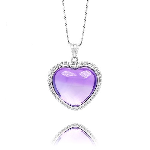 正佳珠寶 Gemsrich Jewelry 【正佳珠寶】紫水晶 頂級淨透心形 5.9g 寶石級紫水晶吊墜
