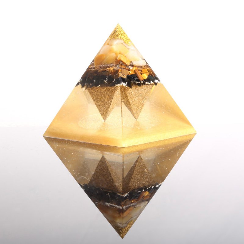 【客製化禮物】金沙鋪地-金運奧剛超大型金字塔-開運Orgonite奧根 - 擺飾/家飾品 - 玉石 金色